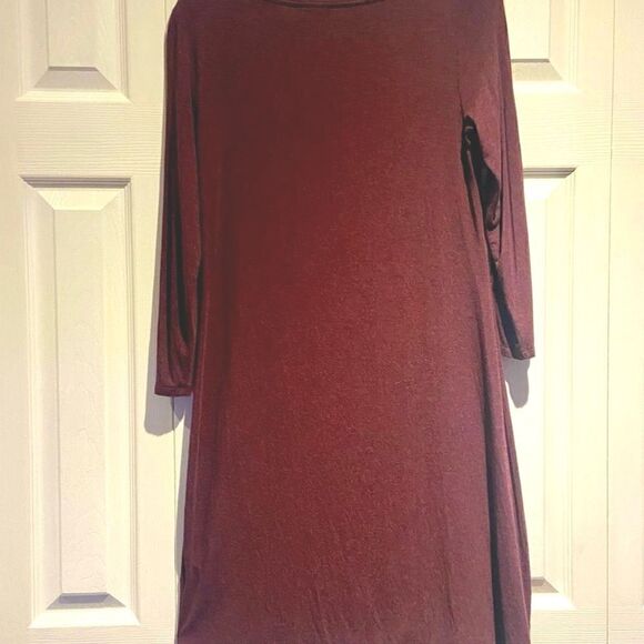 Daily Ritual Burgundy long sleeve Midi Dress Size Medium - Picture 5 of 6